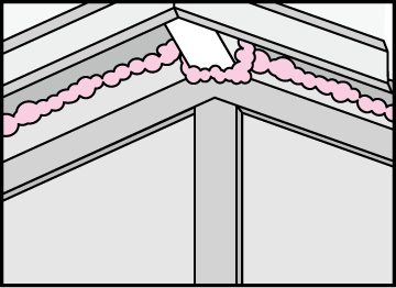 発泡ボードの気密、目地シール