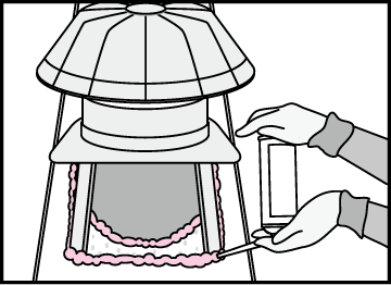 屋根換気扇取付フレームのシール ⑥改修工事に