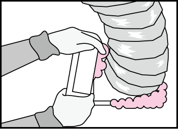 露出ダクトの断熱